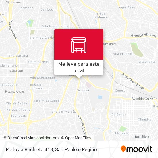 Rodovia Anchieta 413 mapa