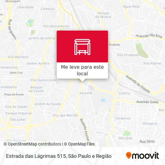 Estrada das Lágrimas 515 mapa