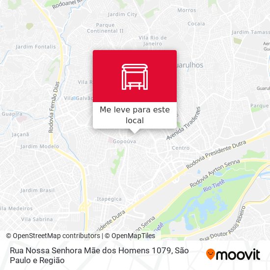 Rua Nossa Senhora Mãe dos Homens 1079 mapa