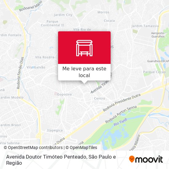 Avenida Doutor Timóteo Penteado mapa