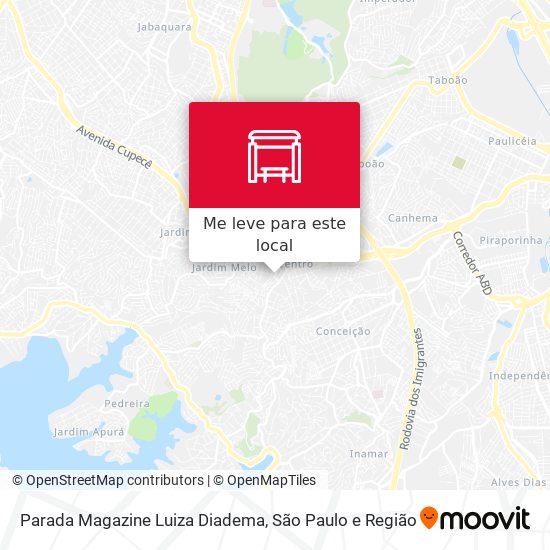 Parada Magazine Luiza Diadema mapa