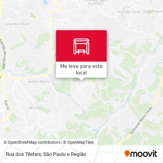 Rua dos Têxteis mapa