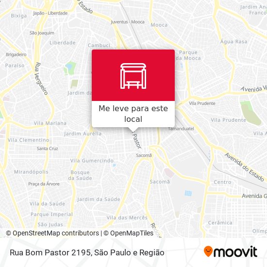 Rua Bom Pastor 2195 mapa