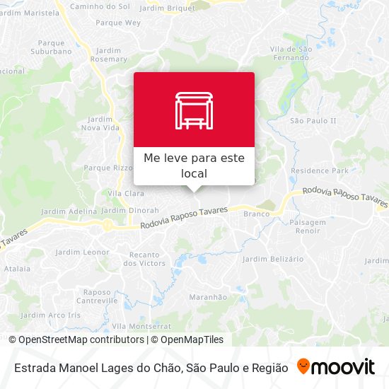 Estrada Manoel Lages do Chão mapa