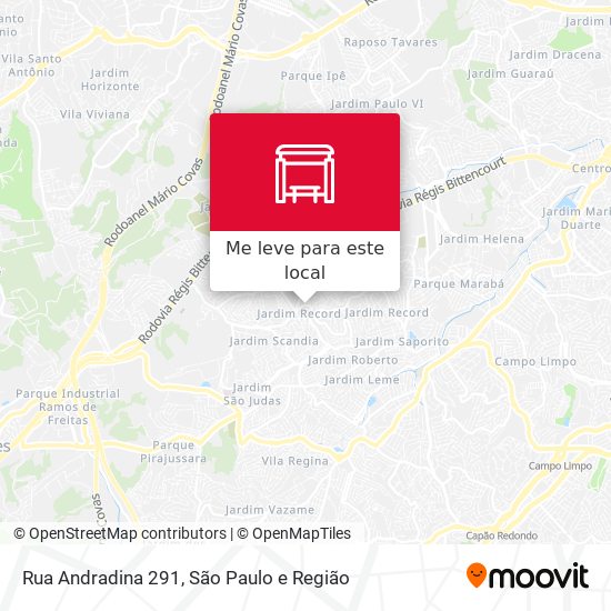 Rua Andradina 291 mapa