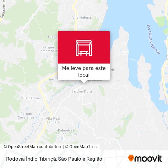 Rodovia Índio Tibiriçá mapa