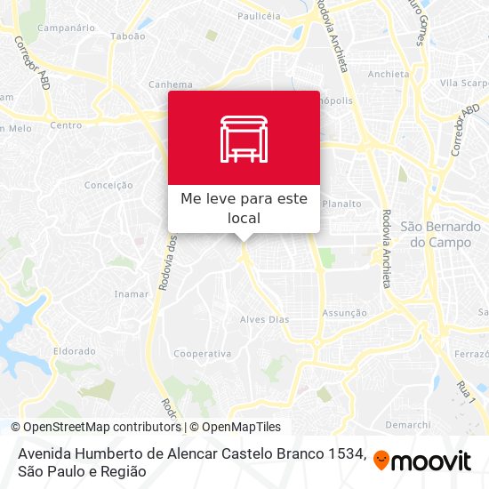 Avenida Humberto de Alencar Castelo Branco 1534 mapa