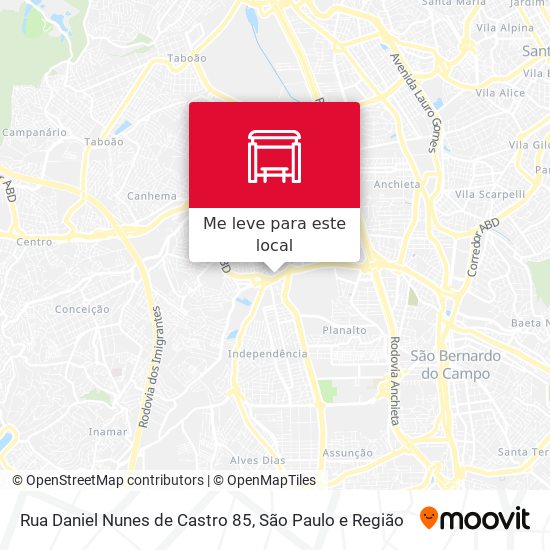 Rua Daniel Nunes de Castro 85 mapa