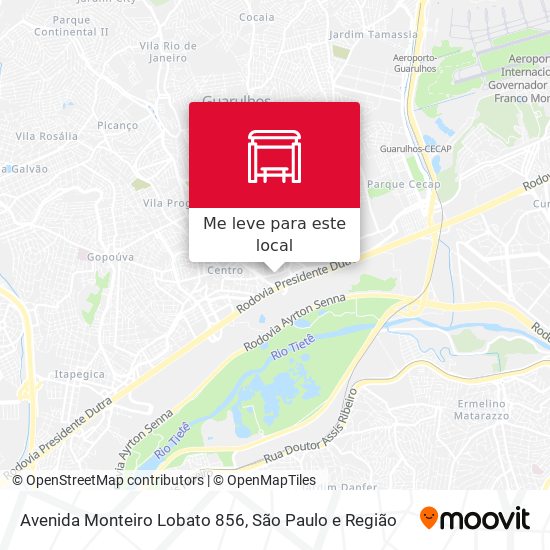 Avenida Monteiro Lobato 856 mapa