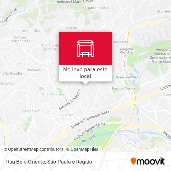 Rua Belo Oriente mapa