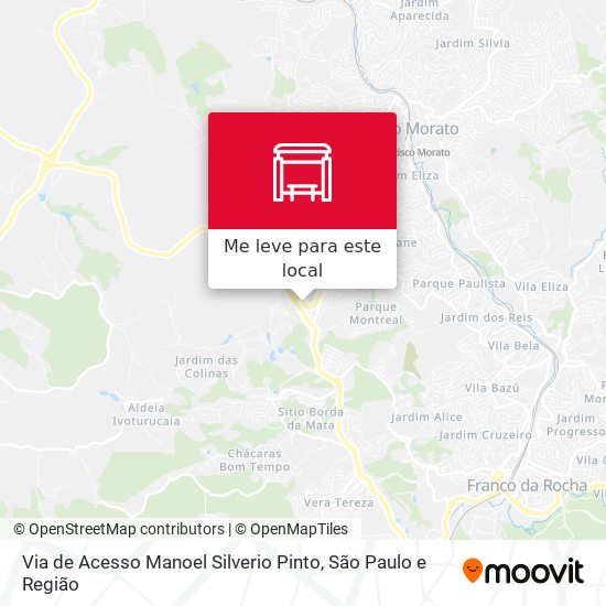 Via de Acesso Manoel Silverio Pinto mapa