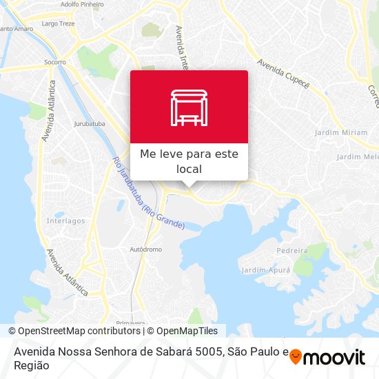 Avenida Nossa Senhora de Sabará 5005 mapa