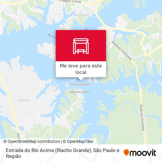 Estrada do Rio Acima (Riacho Grande) mapa