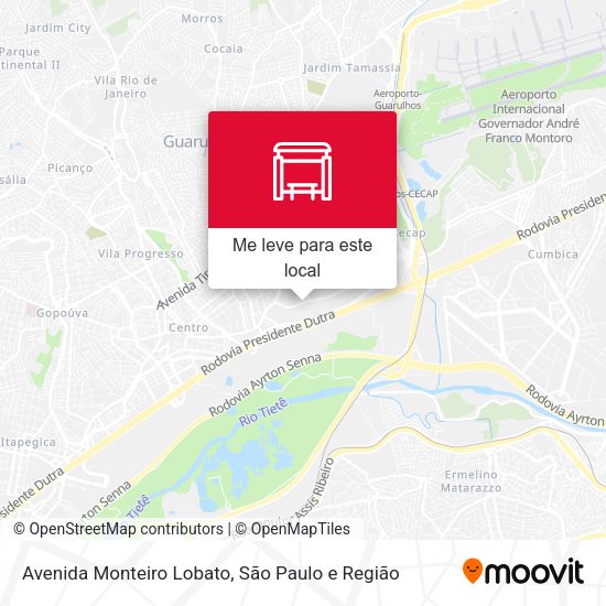 Avenida Monteiro Lobato mapa