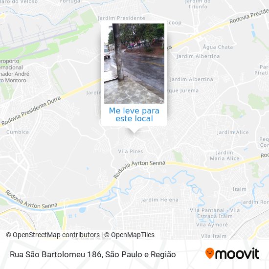 Rua São Bartolomeu 186 mapa