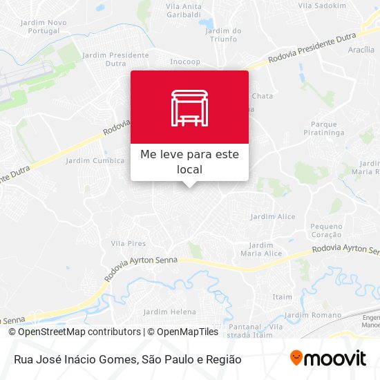 Rua José Inácio Gomes mapa