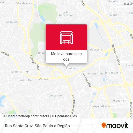 Rua Santa Cruz mapa