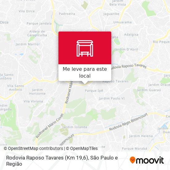 Rodovia Raposo Tavares (Km 19,6) mapa