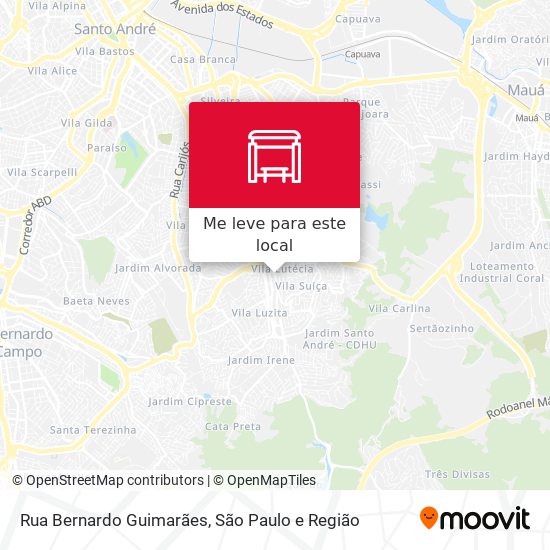 Rua Bernardo Guimarães mapa