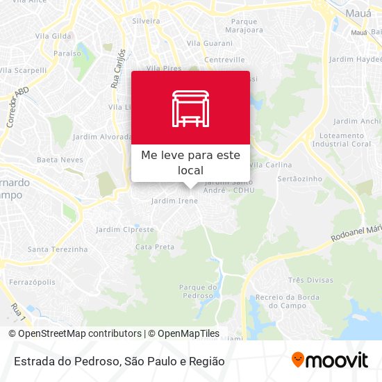 Estrada do Pedroso mapa