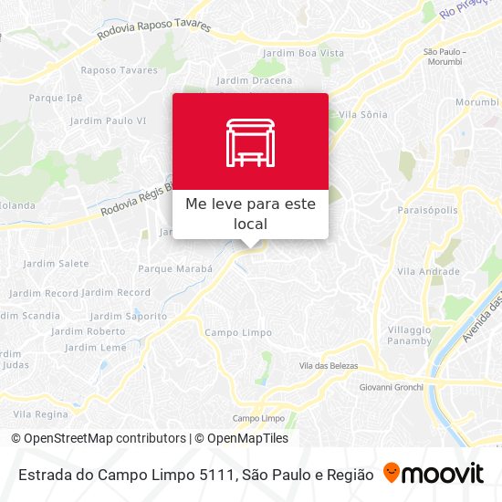 Estrada do Campo Limpo 5111 mapa