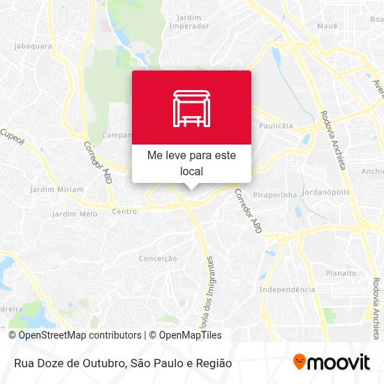 Rua Doze de Outubro mapa