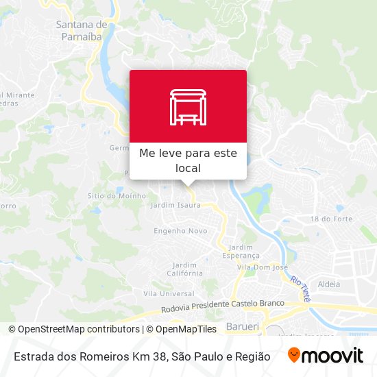 Estrada dos Romeiros Km 38 mapa