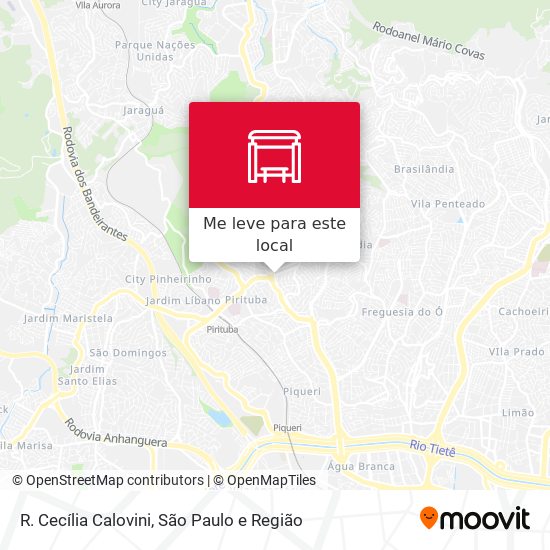 R. Cecília Calovini mapa