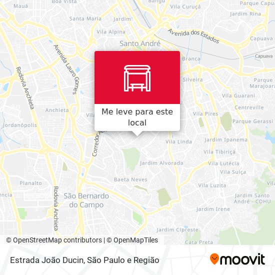 Estrada João Ducin mapa