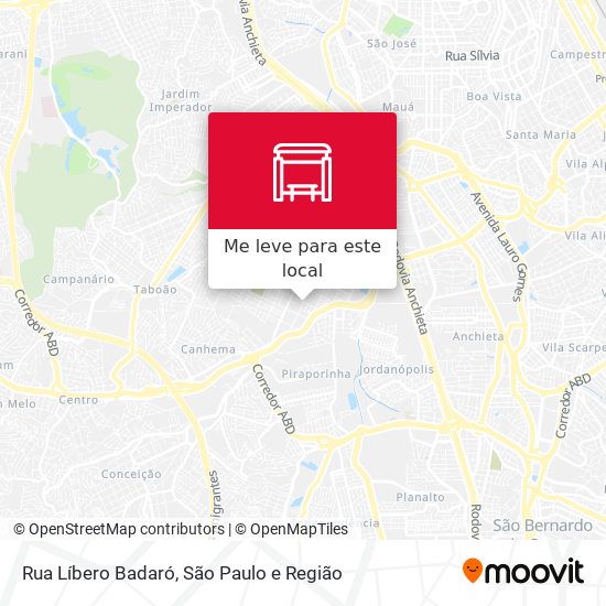Rua Líbero Badaró mapa