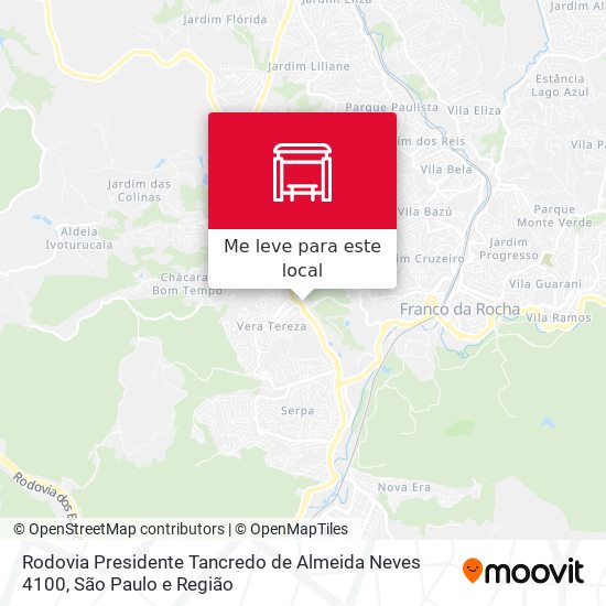 Rodovia Presidente Tancredo de Almeida Neves 4100 mapa