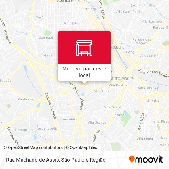 Rua Machado de Assis mapa