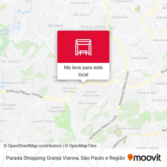 Parada Shopping Granja Vianna mapa