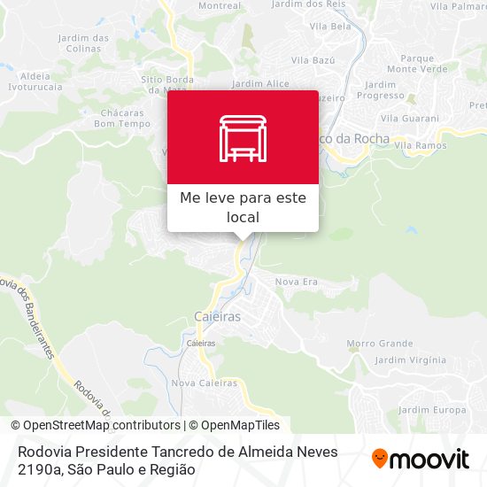 Rodovia Presidente Tancredo de Almeida Neves 2190a mapa