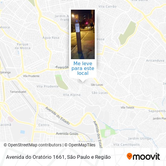 Avenida do Oratório 1661 mapa