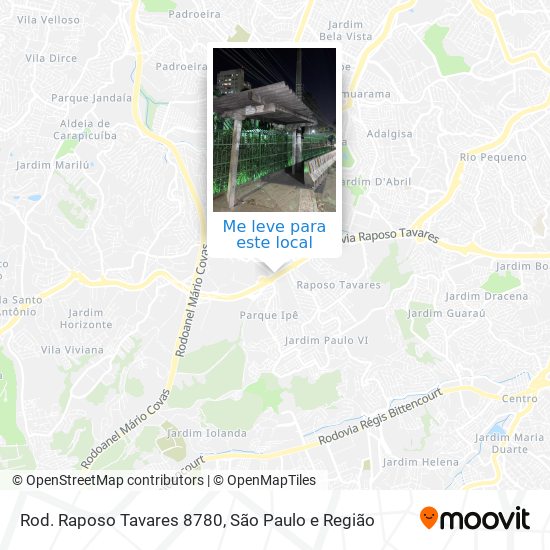 Rod. Raposo Tavares 8780 mapa