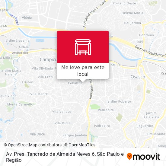 Av. Pres. Tancredo de Almeida Neves 6 mapa