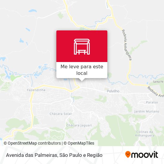 Avenida das Palmeiras mapa