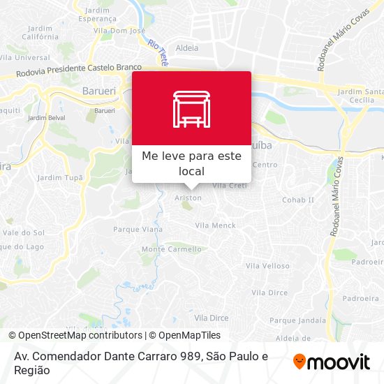 Av. Comendador Dante Carraro 989 mapa