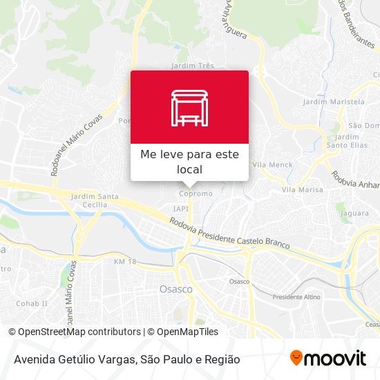 Avenida Getúlio Vargas mapa