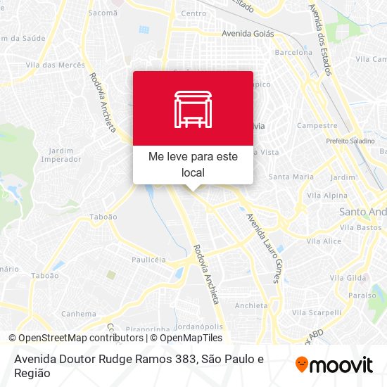 Avenida Doutor Rudge Ramos 383 mapa