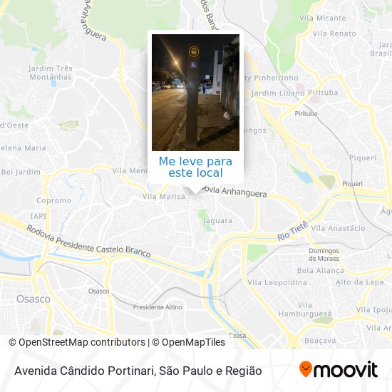 Avenida Cândido Portinari mapa