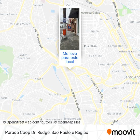 Parada Coop Dr. Rudge mapa