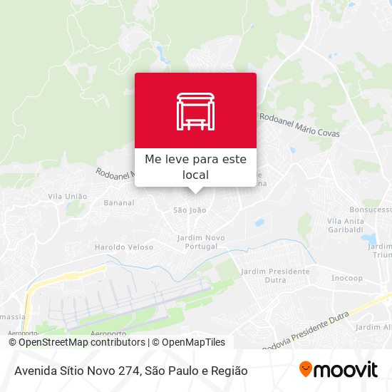 Avenida Sítio Novo 274 mapa