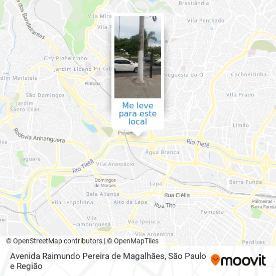 Avenida Raimundo Pereira de Magalhães mapa