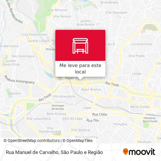 Rua Manuel de Carvalho mapa