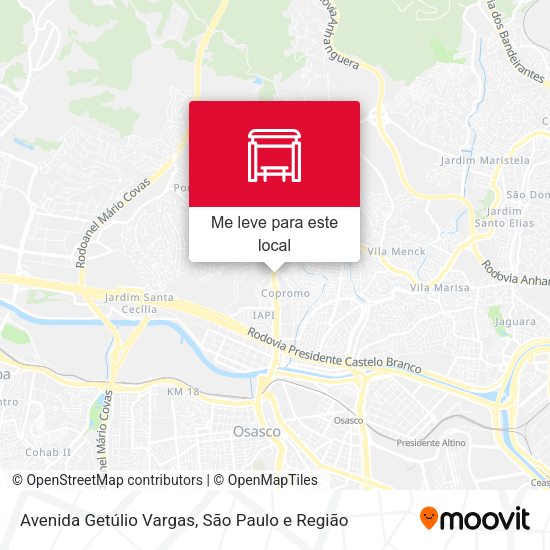 Avenida Getúlio Vargas mapa