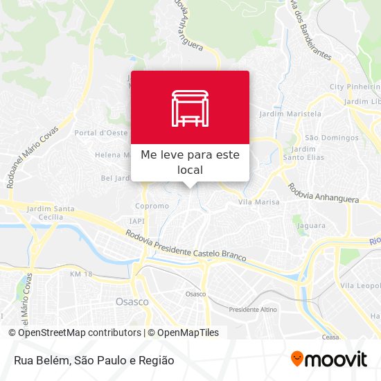 Rua Belém mapa