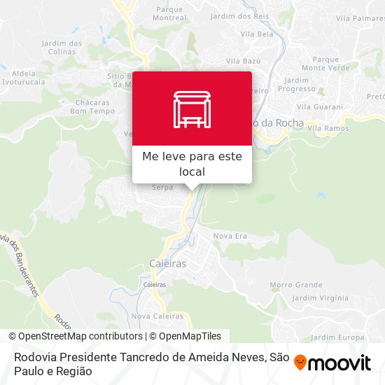 Rodovia Presidente Tancredo de Ameida Neves mapa