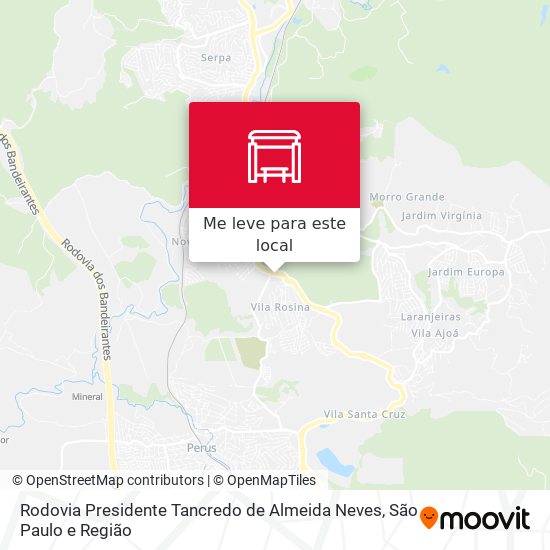 Rodovia Presidente Tancredo de Almeida Neves mapa